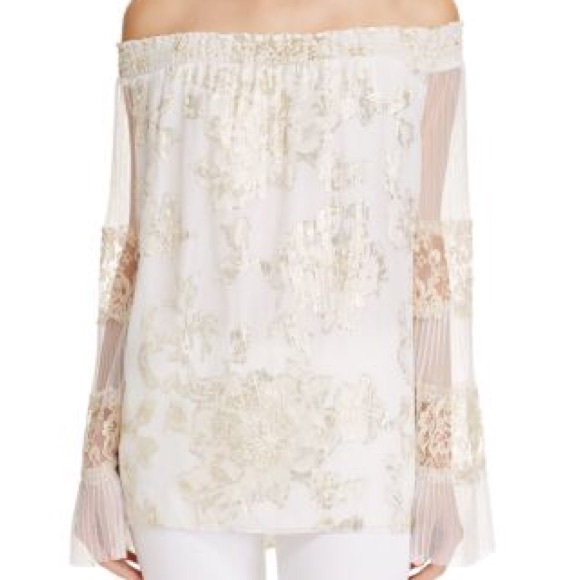 Kobi Halperin Tops - Kobi Halperin EUC Charmaine embroider off shoulder top ✨